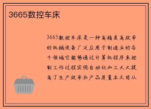 3665数控车床